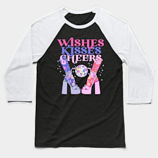 Happy New Year Retro Disco Dance Party Baseball T-Shirt